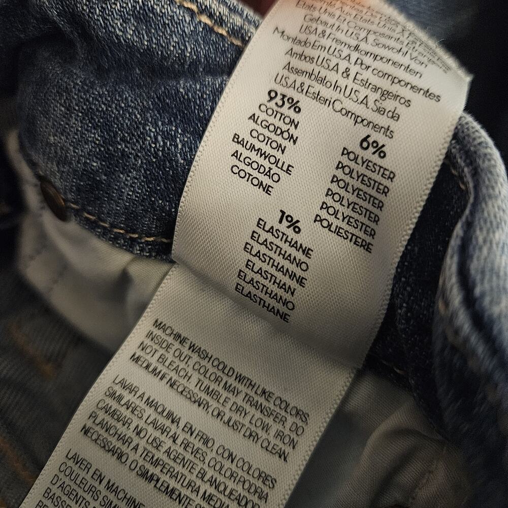 Mother Jeans Womens 24 Blue Looker Ankle Fray Girl Crush Skinny Distressed - Picture 11 of 11
